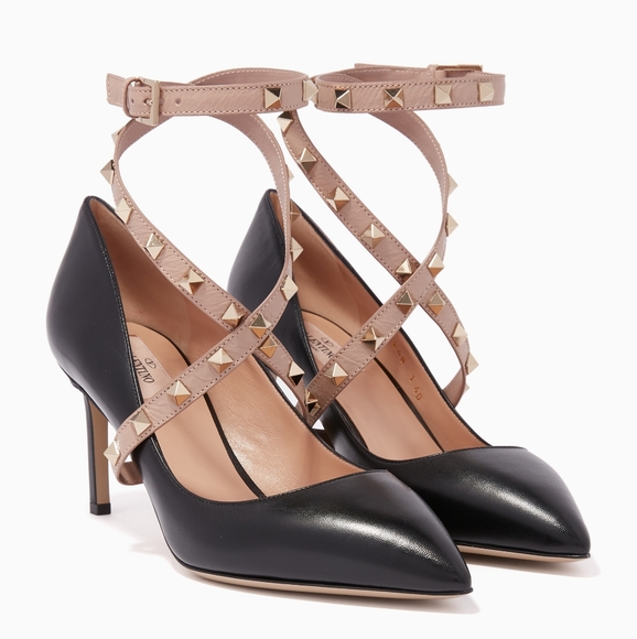 🆕 VALENTINO GARAVANI Rockstud Studwrap Pumps - Picture 2 of 13